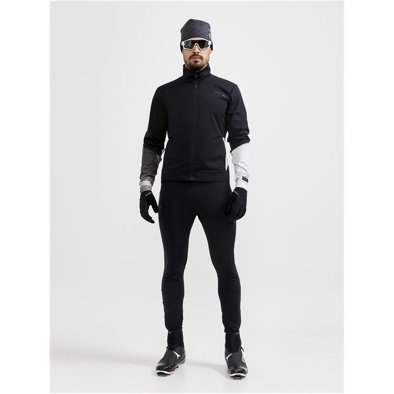 craft moške tekaške pajkice pro velocity wind  tights black/black - dres za tek na smučeh