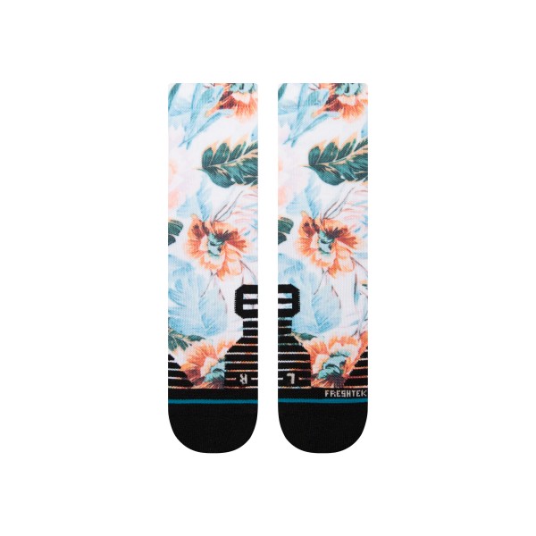 STANCE TEHNIČNE NOGAVICE FLOWERFUL CREW WHITE