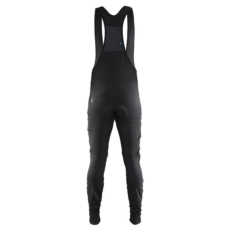 moške kolesarske hlače velo thermal wind bib black