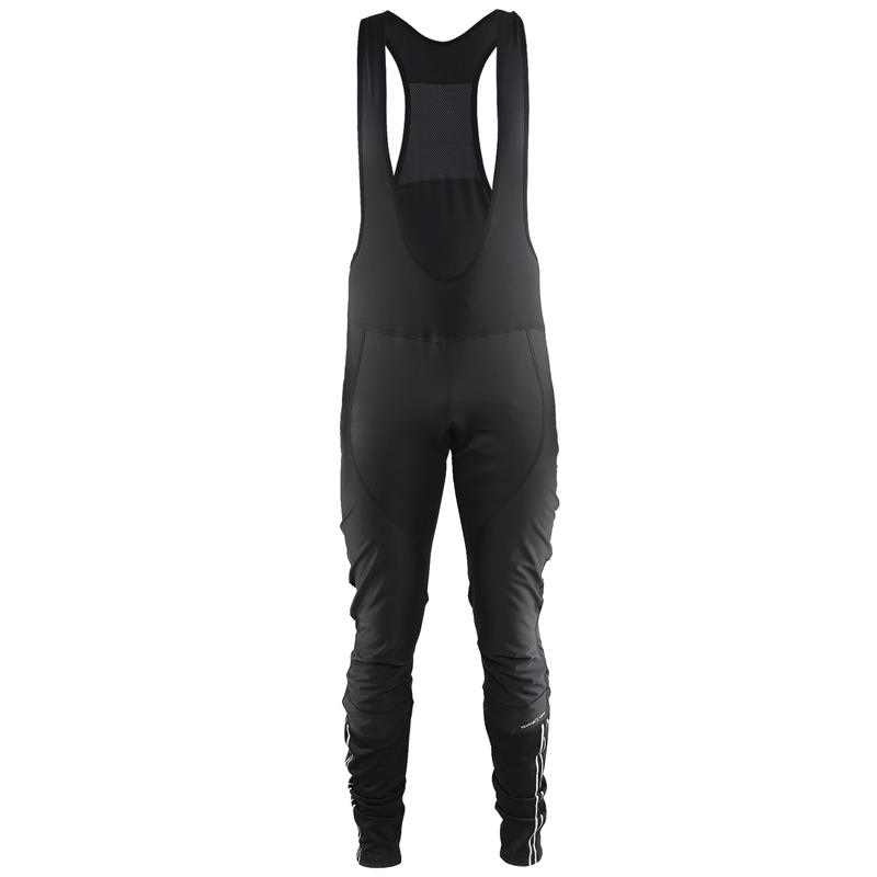 moške kolesarske hlače velo thermal wind bib black