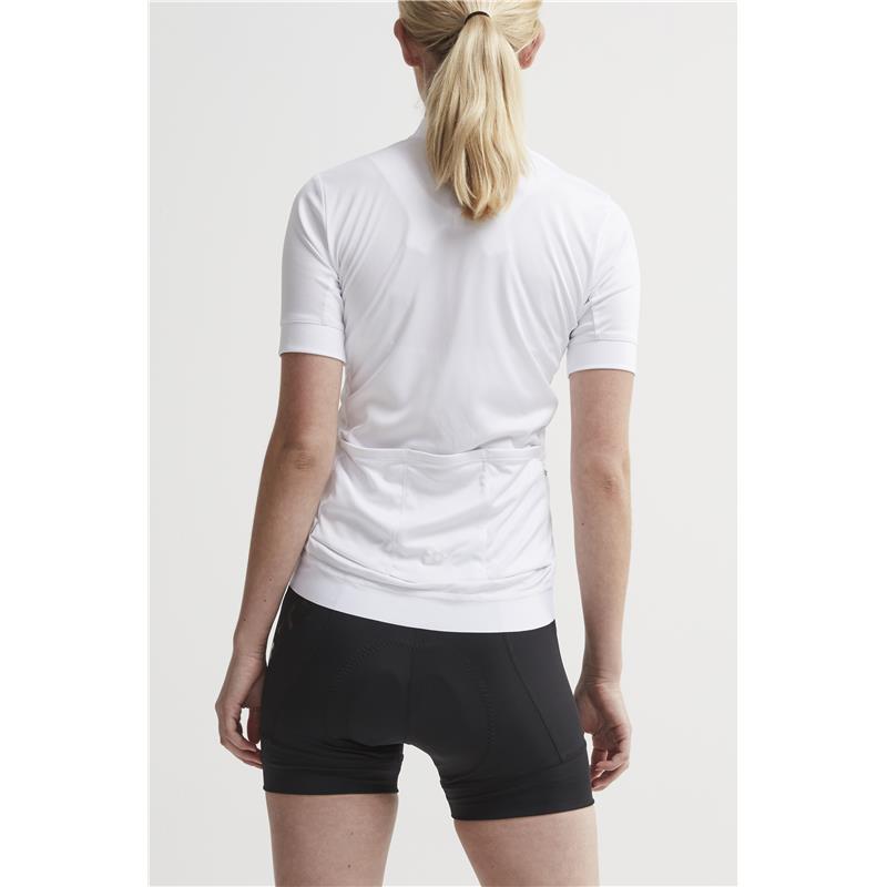 craft ženska kolesarska majica s kratkimi rokavi essence jersey tight fit bela white