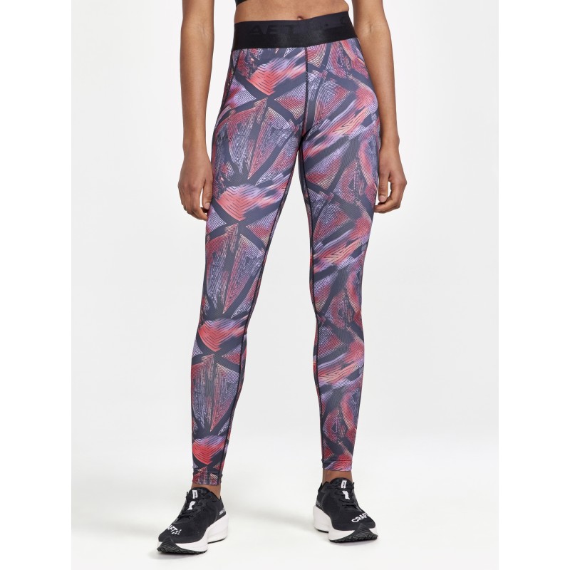 CRAFT ŽENSKE DOLGE PAJKICE CORE ESSENCE TIGHTS VIJOLIČNE IN ČRNE BLACK-LAVENDER