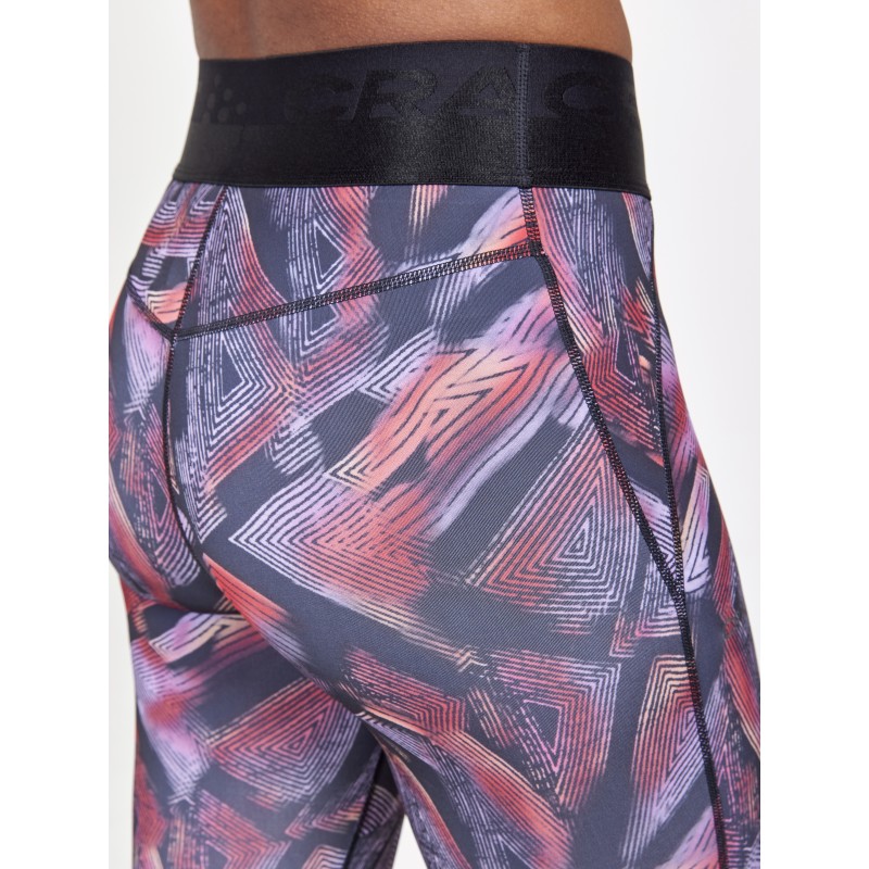 CRAFT ŽENSKE DOLGE PAJKICE CORE ESSENCE TIGHTS VIJOLIČNE IN ČRNE BLACK-LAVENDER