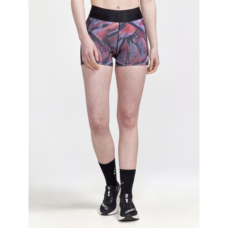 CRAFT ŽENSKE KRATKE PAJKICE CORE ESSENCE HOT PANTS VIJOLIČNA IN ČRNA BLACK-LAVENDER