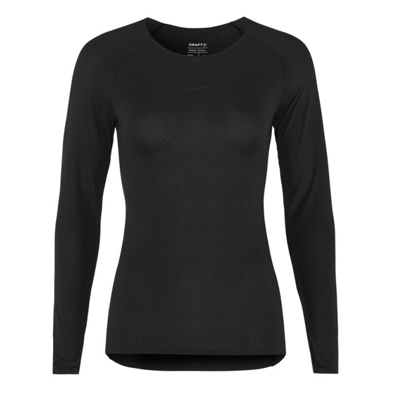CRAFT ŽENSKA MREŽASTA MAJICA Z DOLGIMI ROKAVI PRO ACTIVE NANOWEIGHT LS ČRNA BLACK/BLACK - AKTIVNO PERILO