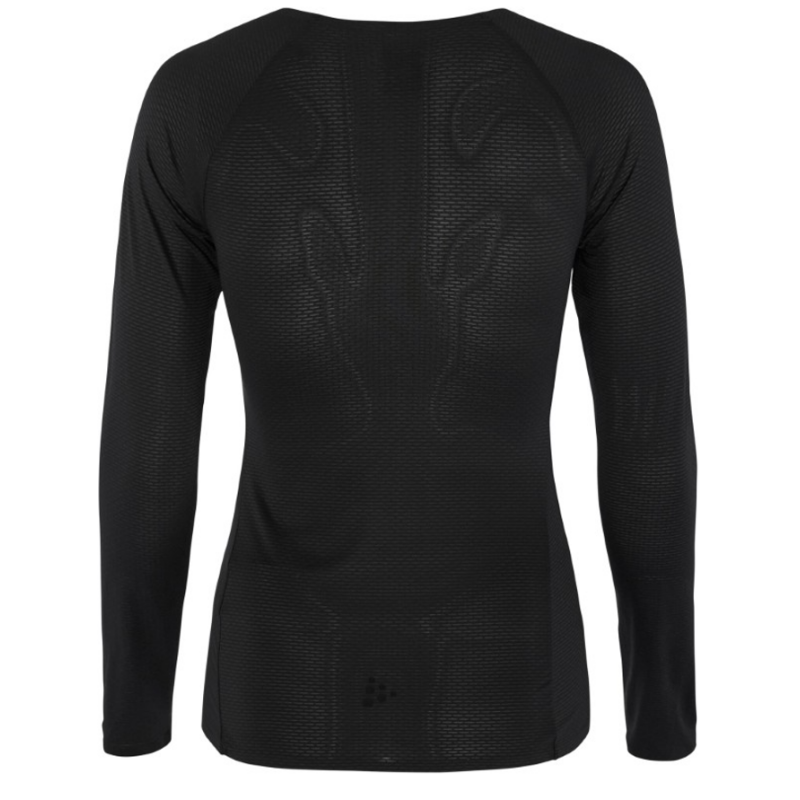 CRAFT ŽENSKA MREŽASTA MAJICA Z DOLGIMI ROKAVI PRO ACTIVE NANOWEIGHT LS ČRNA BLACK/BLACK - AKTIVNO PERILO