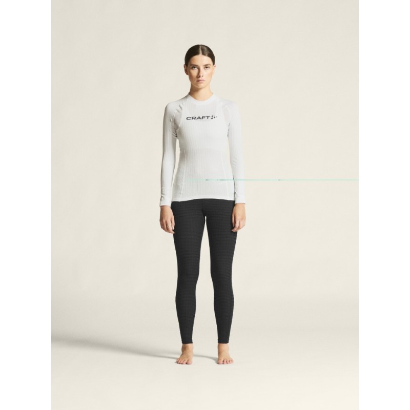 CRAFT ŽENSKA MAJICA Z DOLGIMI ROKAVI PRO ACTIVE EXTREME WHITE/BLAZE - AKTIVNO PERILO