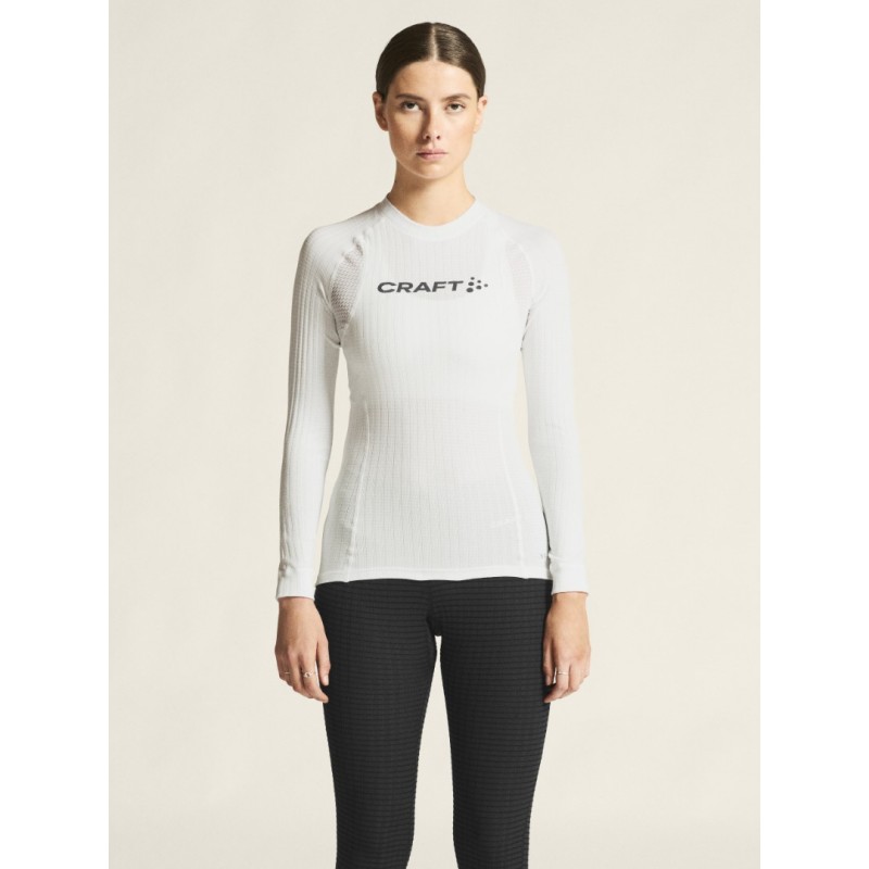 CRAFT ŽENSKA MAJICA Z DOLGIMI ROKAVI PRO ACTIVE EXTREME WHITE/BLAZE - AKTIVNO PERILO