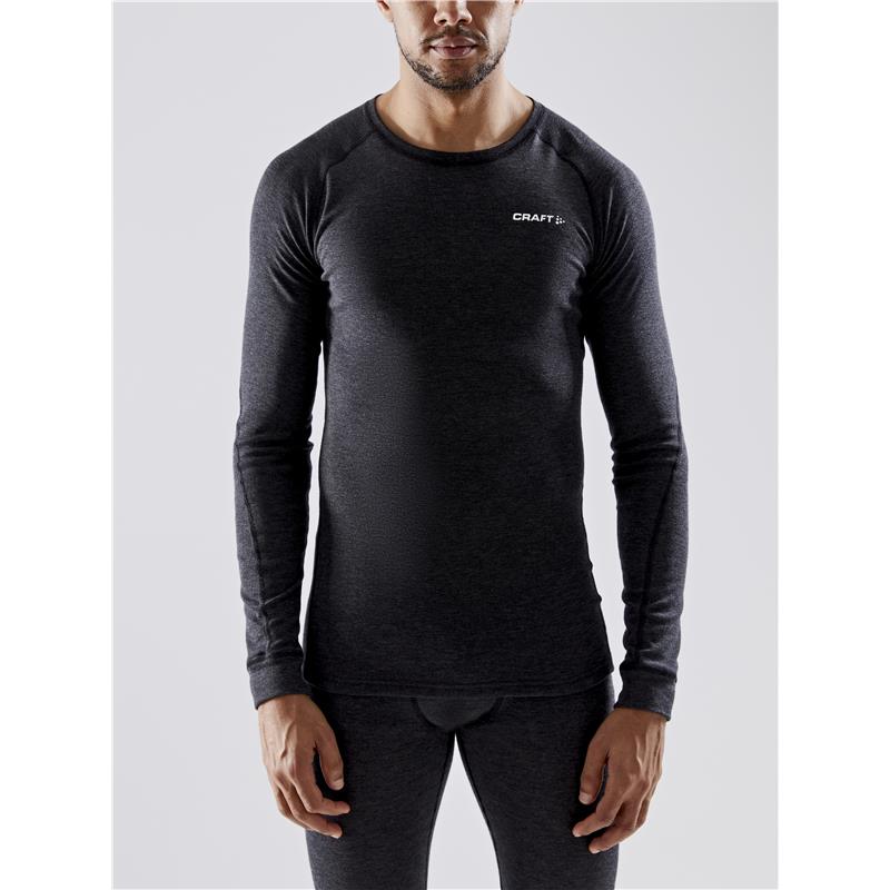 CRAFT MOŠKI VOLNEN MERINO SET WOOL MERINO BLACK MELANGE-AKTIVNO PERILO 