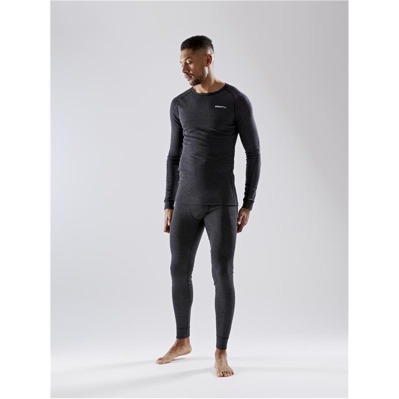 CRAFT MOŠKI VOLNEN MERINO SET WOOL MERINO BLACK MELANGE-AKTIVNO PERILO 