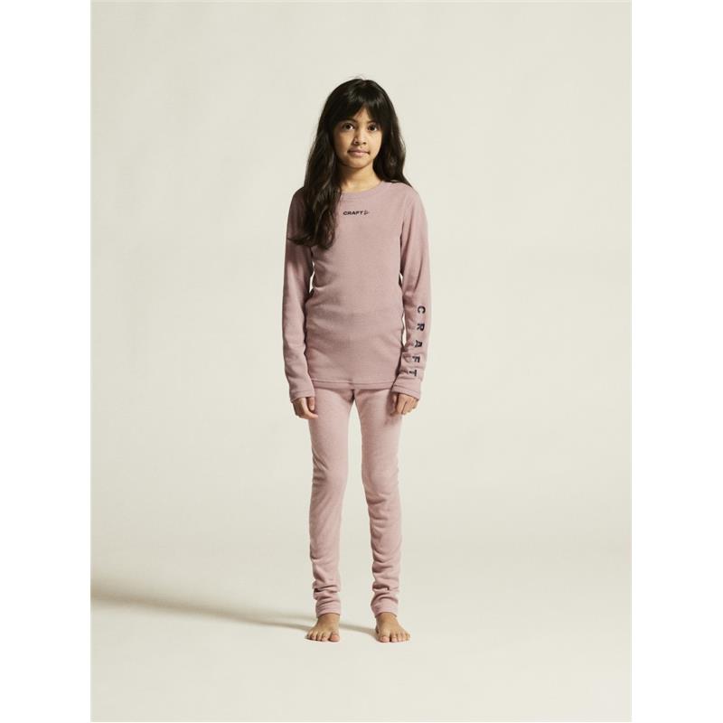 CRAFT OTROŠKI THERMAL BASELAYER SET SVETLO ROZA CHARM/DK PLUM -AKTIVNO PERILO 