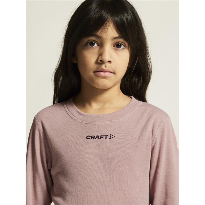 CRAFT OTROŠKI THERMAL BASELAYER SET SVETLO ROZA CHARM/DK PLUM -AKTIVNO PERILO 