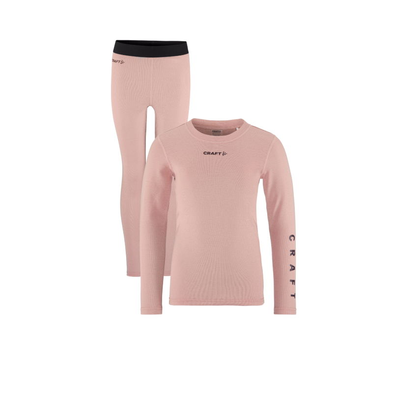 CRAFT OTROŠKI THERMAL BASELAYER SET SVETLO ROZA CHARM/DK PLUM -AKTIVNO PERILO 