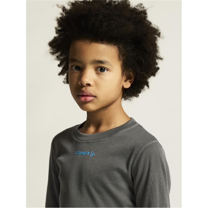 CRAFT OTROŠKI SET CORE WARM BASELAYER SET GRANITE/RAY -AKTIVNO PERILO 