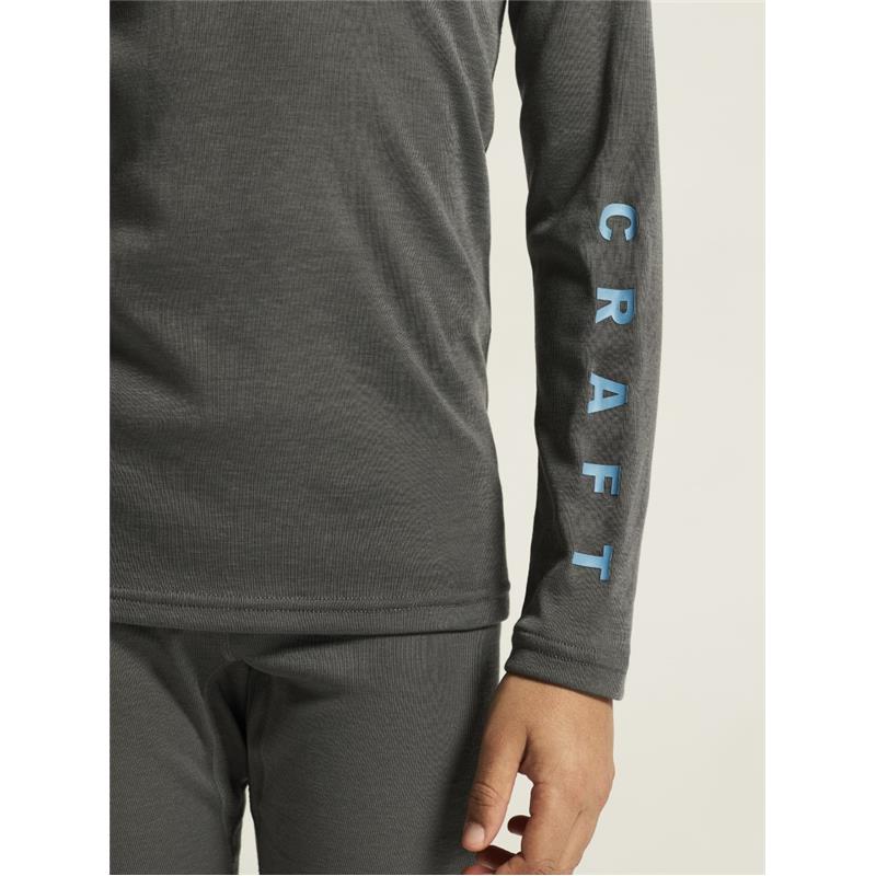 CRAFT OTROŠKI SET CORE WARM BASELAYER SET GRANITE/RAY -AKTIVNO PERILO 