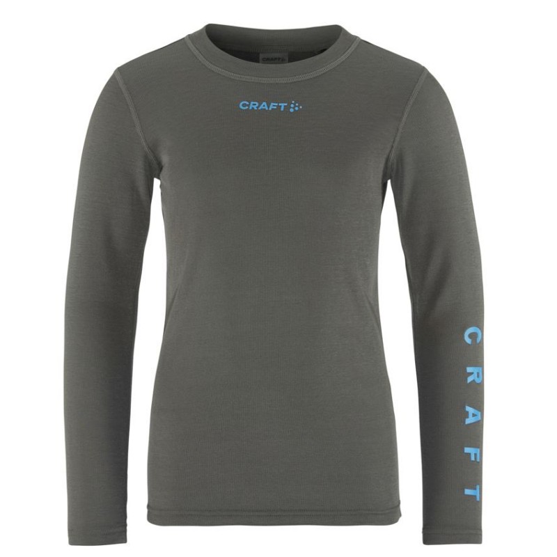 CRAFT OTROŠKI SET CORE WARM BASELAYER SET GRANITE/RAY -AKTIVNO PERILO 