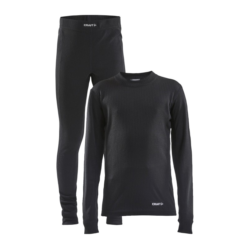 CRAFT OTROŠKI BASELAYER SET JR ČRNA BLACK-AKTIVNO PERILO 