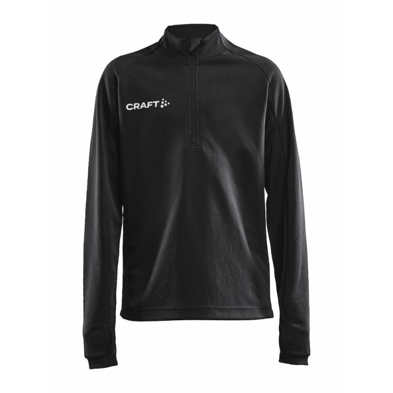 CRAFT OTROŠKI ŠPORTNI PULI Z ZADRGO EVOLVE HALFZIP JUNIOR BLACK
