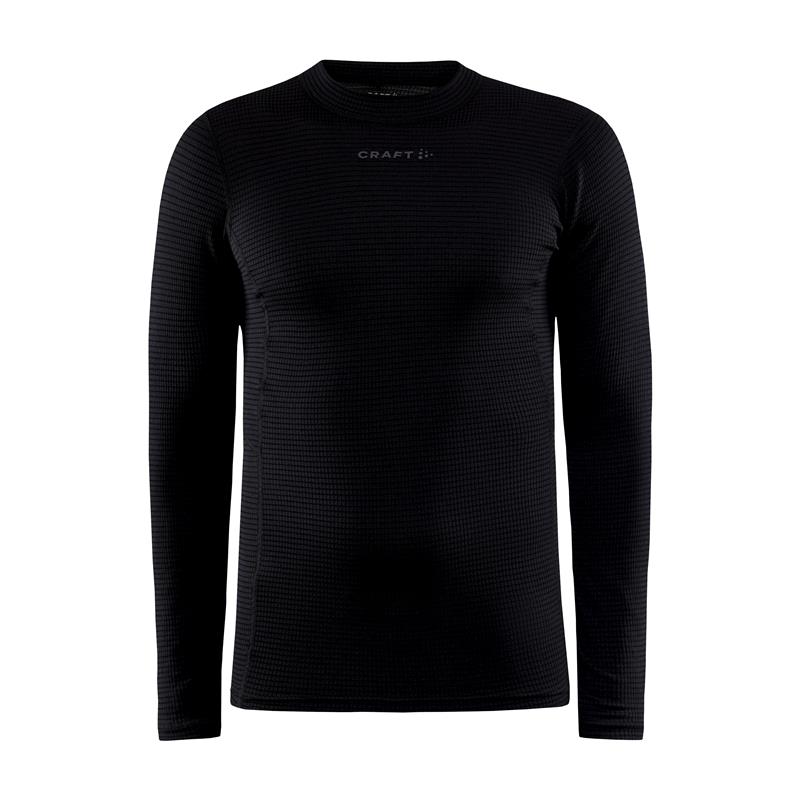 craft volnena 20% merino moška majica z dolgimi rokavi pro wool extreme x ls black - aktivno perilo
