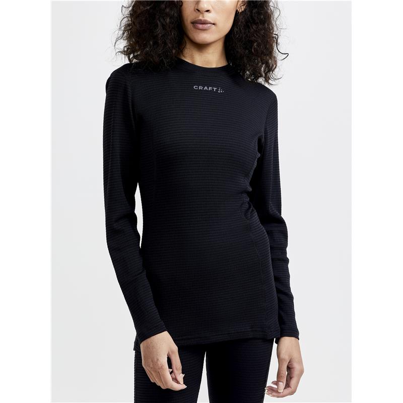 craft ženska volnena 20% merino majica z dolgimi rokavi pro wool extreme black - aktivno perilo