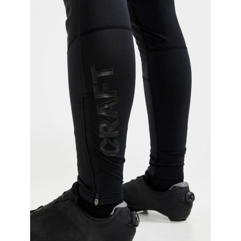 CRAFT MOŠKE ZIMSKE KOLESARSKE HLAČE S PROTIVETRNO ZAŠČITO CORE BIKE SUBZ WIND TIGHTS BLACK - C3
