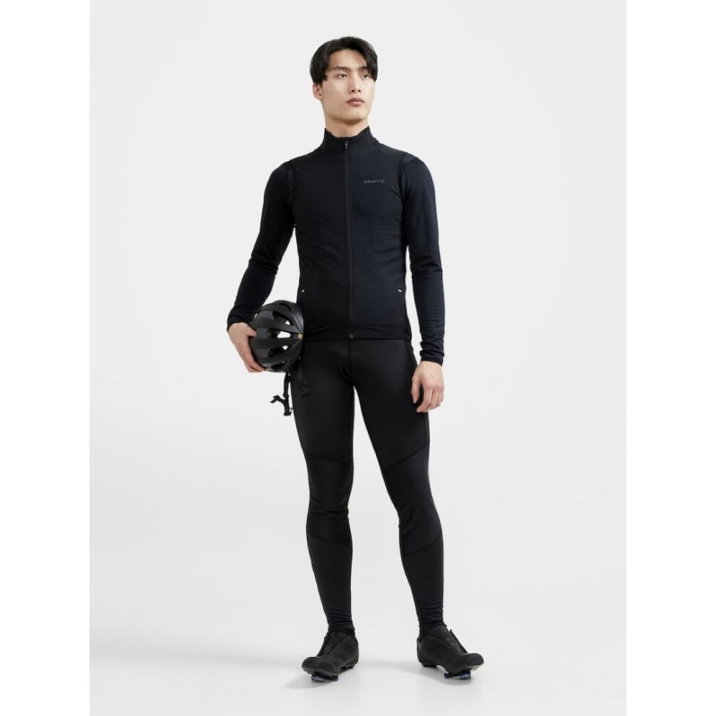 CRAFT MOŠKE ZIMSKE KOLESARSKE HLAČE S PROTIVETRNO ZAŠČITO CORE BIKE SUBZ WIND TIGHTS BLACK - C3