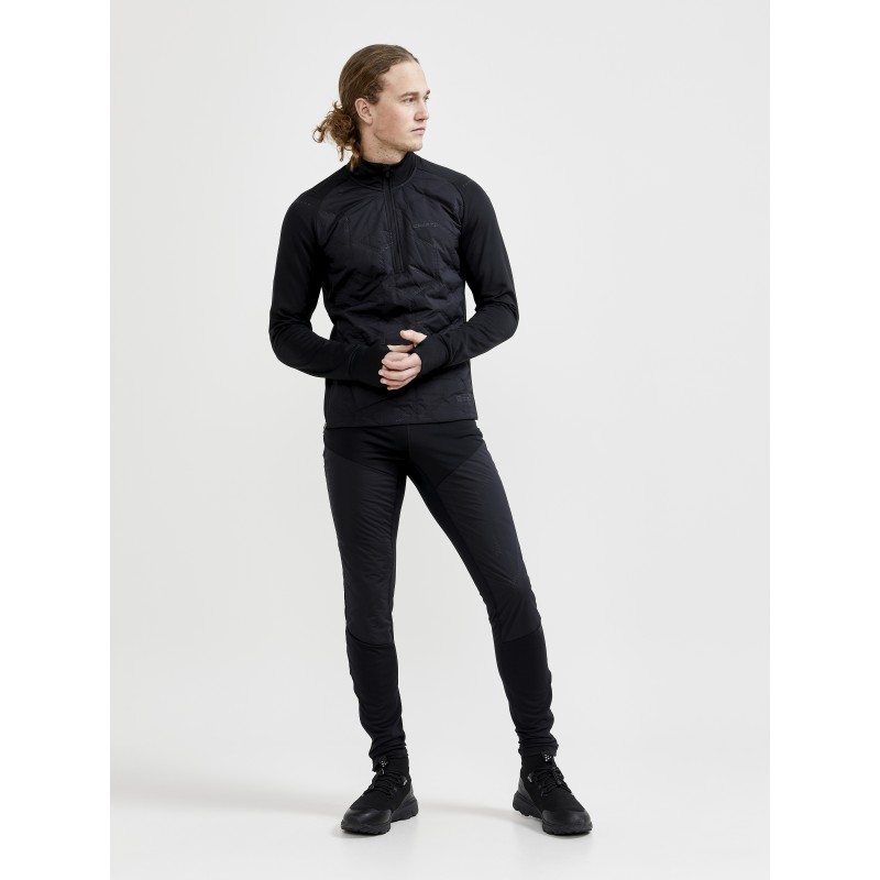 craft moška volnena 20% merino majica z dolgimi rokavi ADV SUBZ WOOL TEE 2 BLACK