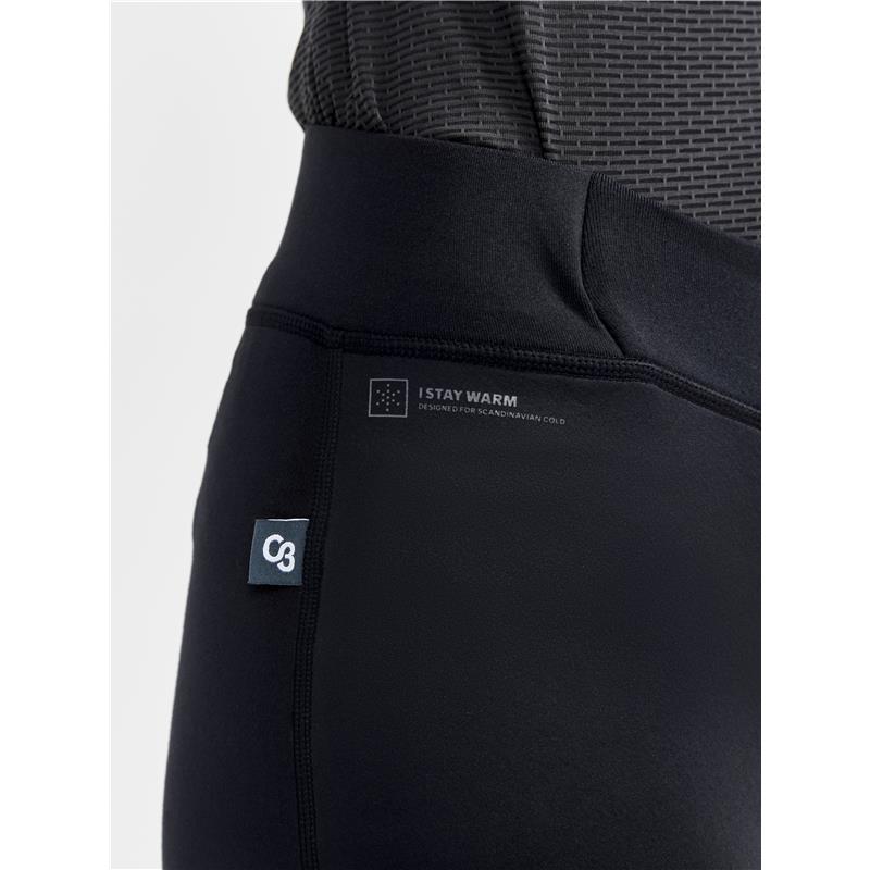 CRAFT ŽENSKE KOLESARSKE HLAČE CORE SUBZ WIND TIGHTS BLACK/BLACK - C3