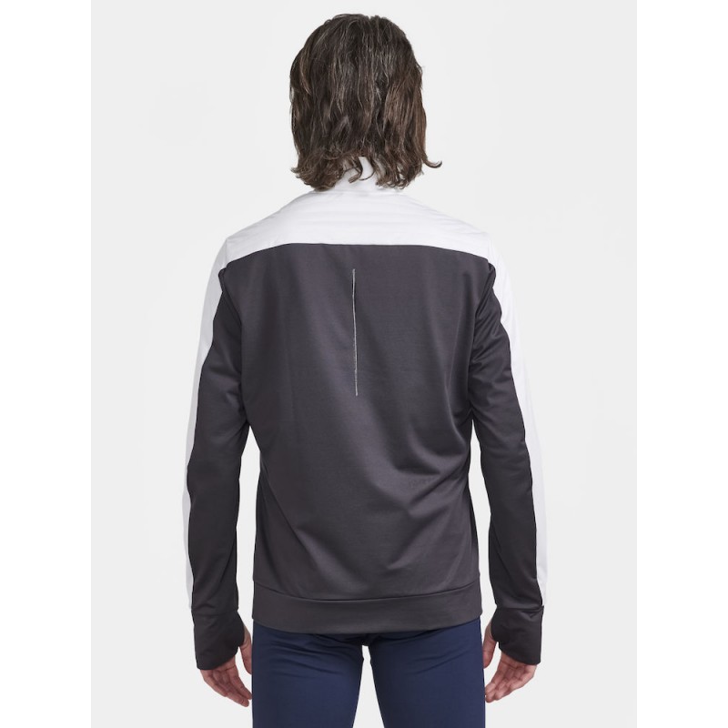 craft moška jakna ADV ESSENCE WARM JACKET BELA IN ČRNA  ASH-SLATE