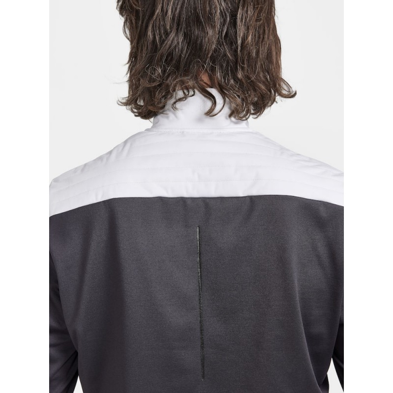 craft moška jakna ADV ESSENCE WARM JACKET BELA IN ČRNA  ASH-SLATE