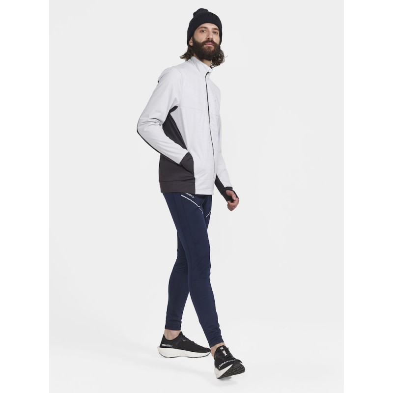 craft moška jakna ADV ESSENCE WARM JACKET BELA IN ČRNA  ASH-SLATE