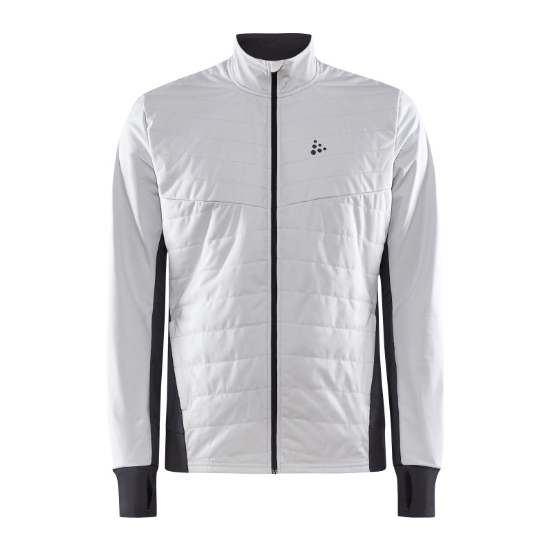 craft moška jakna ADV ESSENCE WARM JACKET BELA IN ČRNA  ASH-SLATE