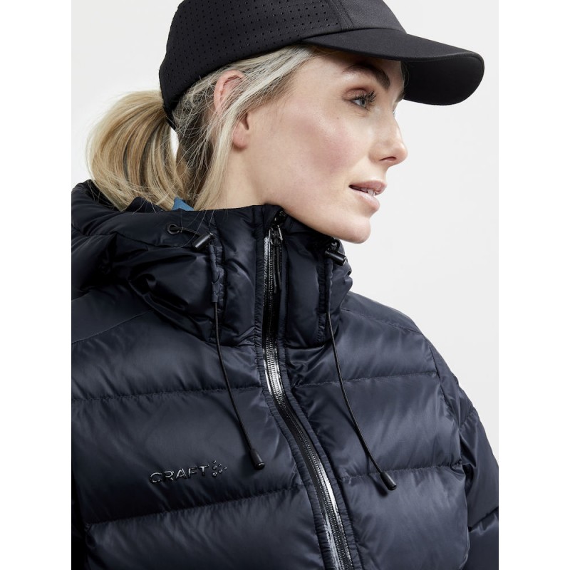 craft ženska debela puhovka iz pravega puha adv explore down jacket black