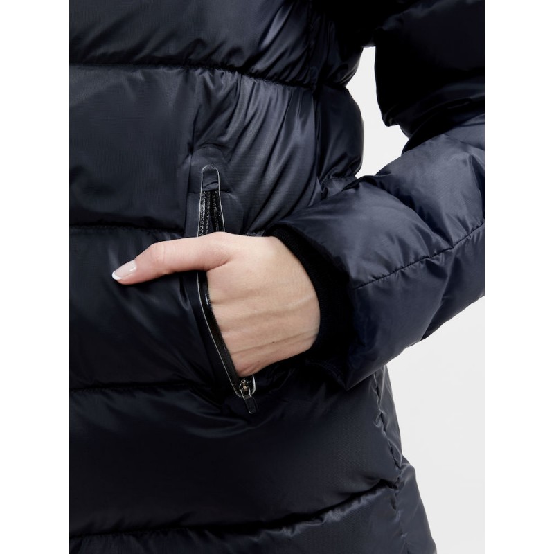 craft ženska debela puhovka iz pravega puha adv explore down jacket black