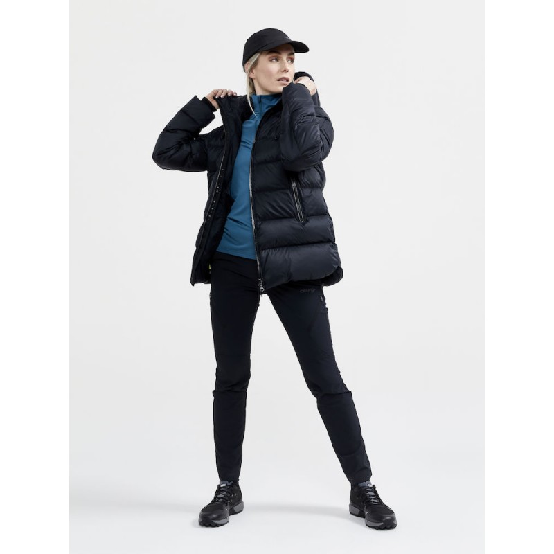 craft ženska debela puhovka iz pravega puha adv explore down jacket black