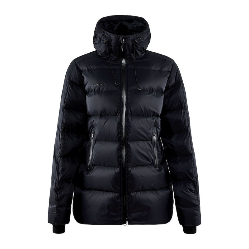 craft ženska debela puhovka iz pravega puha adv explore down jacket black
