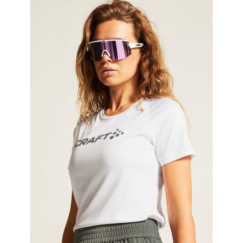CRAFT ŽENSKA MAJICA S KRATKIMI ROKAVI CORE ESSENCE LOGO TEE BELA WHITE 