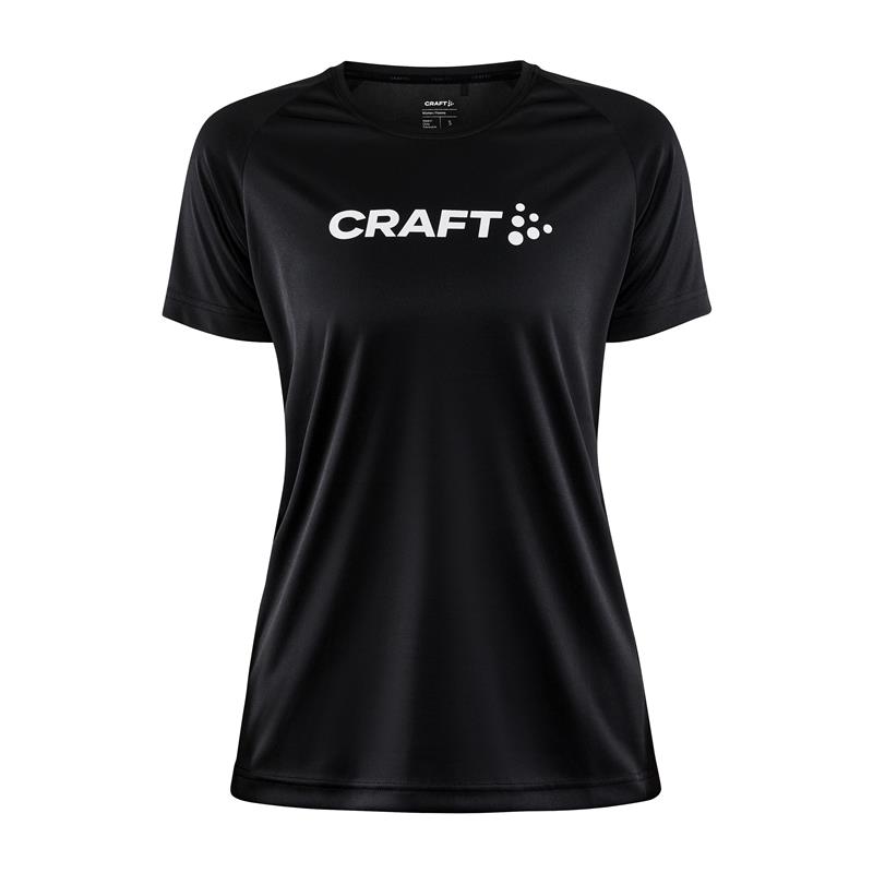 CRAFT ŽENSKA MAJICA S KRATKIMI ROKAVI CORE ESSENCE LOGO TEE BLACK 
