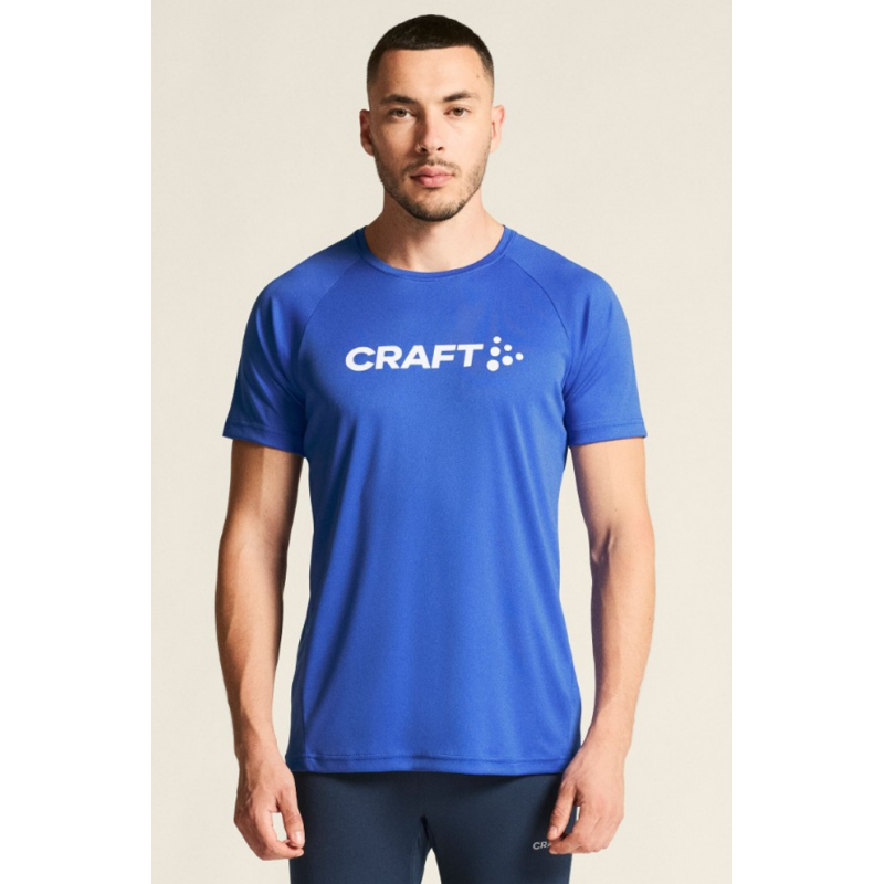 CRAFT MOŠKA MAJICA S KRATKIMI ROKAVI CORE ESSENCE LOGO TEE MODRA INK BLUE