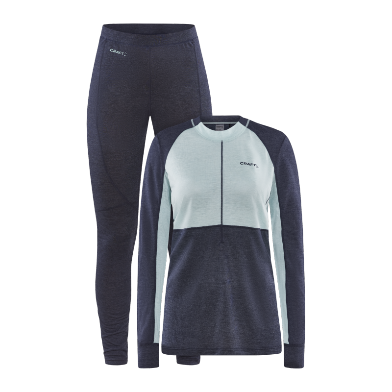CRAFT VOLNEN ŽENSKI SET MERINO CORE WOOL MIX SET W BLAZE-ICE - AKTIVNO PERILO