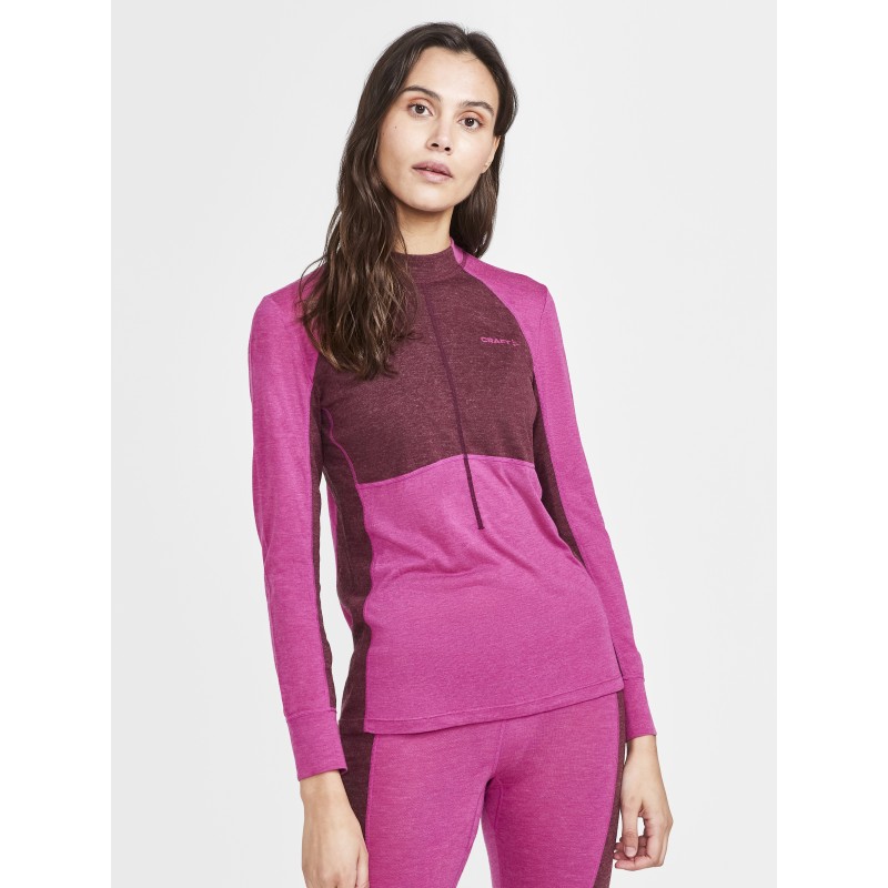 craft ženski volnen merino set CORE WOOL MIX  SET ROZA ROXO-PUNSCH - aktivno perilo