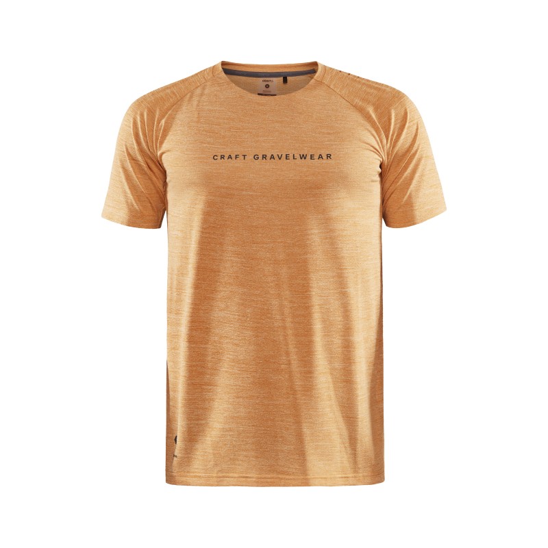 CRAFT MOŠKA KOLESARSKA MAJICA S KRATKIMI ROKAVI ADV GRAVEL SS TEE ORANŽNA DESERT-MELAGE