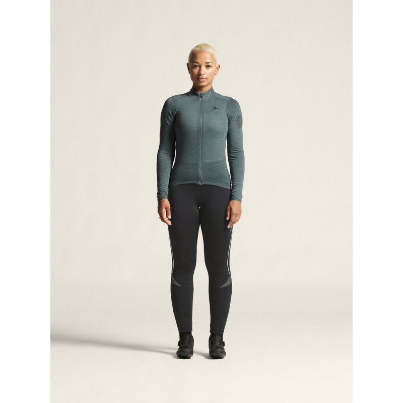 CRAFT ŽENSKA KOLESARSKA 20% MERINO VOLNENA MAJICA Z DOLGIMI ROKAVI CORE BIKE ESSENCE WOOL JERSEY WEATHER