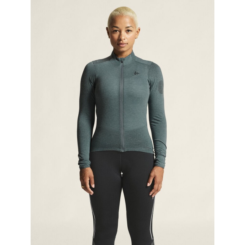 CRAFT ŽENSKA KOLESARSKA 20% MERINO VOLNENA MAJICA Z DOLGIMI ROKAVI CORE BIKE ESSENCE WOOL JERSEY WEATHER