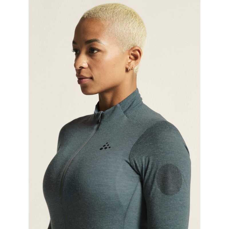 CRAFT ŽENSKA KOLESARSKA 20% MERINO VOLNENA MAJICA Z DOLGIMI ROKAVI CORE BIKE ESSENCE WOOL JERSEY WEATHER