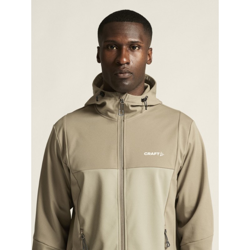 CRAFT MOŠKA PREHODNA VODOODPORNA JAKNA CORE BACKCOUNTRY HOOD JACKET TAUPE/HAY