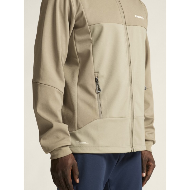 CRAFT MOŠKA PREHODNA VODOODPORNA JAKNA CORE BACKCOUNTRY HOOD JACKET TAUPE/HAY