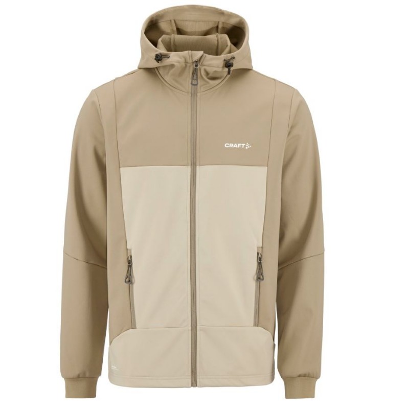 CRAFT MOŠKA PREHODNA VODOODPORNA JAKNA CORE BACKCOUNTRY HOOD JACKET TAUPE/HAY