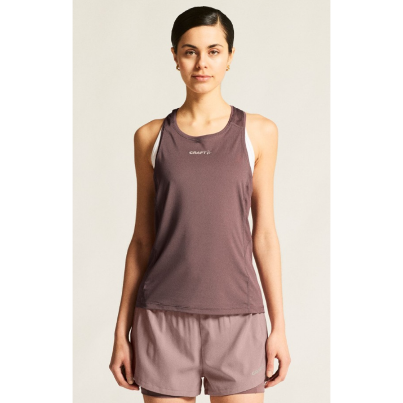CRAFT ŽENSKA MAJICA BREZ ROKAVOV ADV ESSENCE SINGLET 2 PUDRASTO VIJOLIČNA FLINT