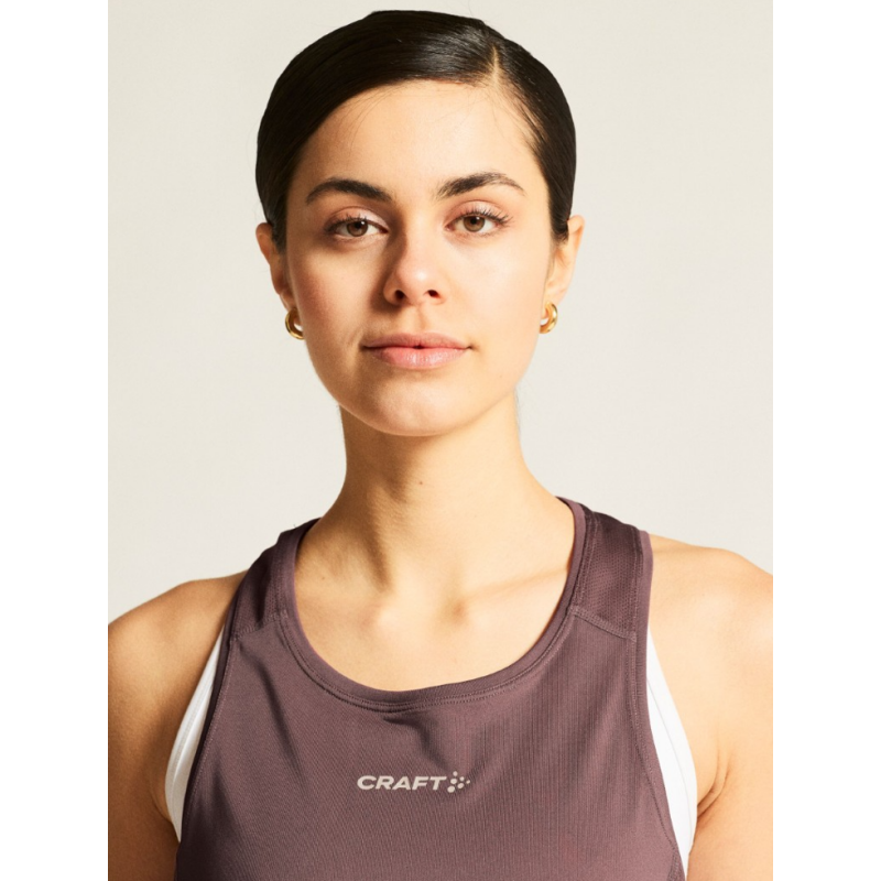 CRAFT ŽENSKA MAJICA BREZ ROKAVOV ADV ESSENCE SINGLET 2 PUDRASTO VIJOLIČNA FLINT